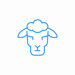 sheep face icon sign vector