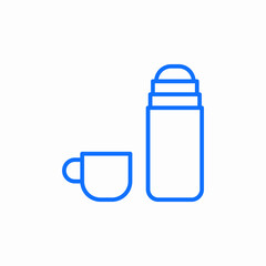 thermos with cup icon sign vector