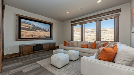 Modern open plan family room