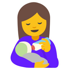Woman Feeding Baby Emoji