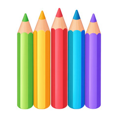 Color pencil die cut no bg png for animation stationery purpose.
