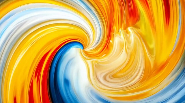Gl&uuml;hender Gelb Blau Farbwirbel Animation Hintergrund