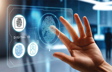 Adobe IllustratorLeonardo_Phoenix_09_Futuristic_interface_scanning_a_fingerprin