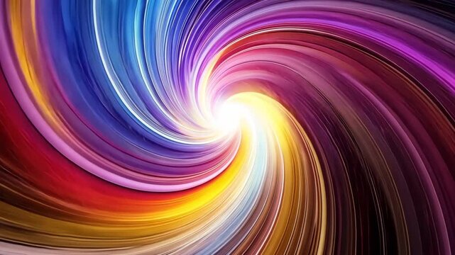 Lebendige Regenbogen Spiralwirbel Farbanimation Hintergrund