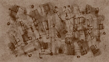 Abstract image for printing - digital painting. The picture is painted by hand on a tablet. © neurostructure