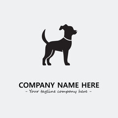 Dog illustration black and white for logo company vector image
