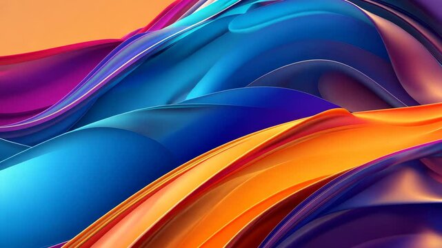 Lebendige Farbige Stoffartige Farbwirbel Animation Hintergrund