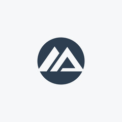 Branding flat design m logo
