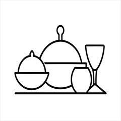 Elegant Cuisine and Cocktail Line Art Design