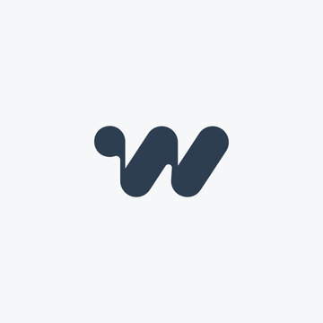 Branding flat design logo w design