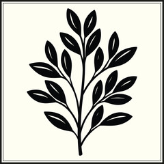 Fototapeta premium Mistletoe Silhouette, Christmas