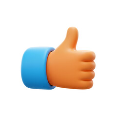 Hand with Thumb Up Gesture Like Symbol Positive Feedback