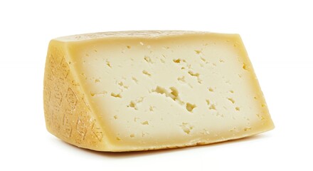 Wedge of Cheese Isolated on White Background