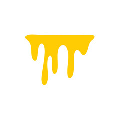 Melted honey drops. Dripping honey vector illustration