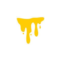 Melted honey drops. Dripping honey vector illustration