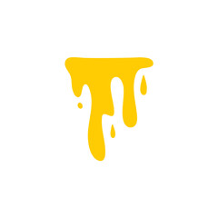 Melted honey drops. Dripping honey vector illustration