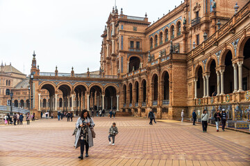 Obraz premium the Plaza de Espana in Sevilla Spain 