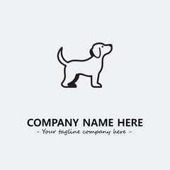 Dog illustration black and white for logo company vector image
