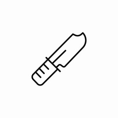 camping knife icon icon sign vector