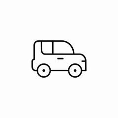 compact car icon sign vector