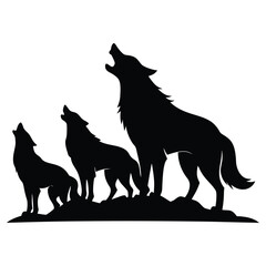 Wolf silhouette