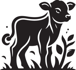 vector illustration of a cow