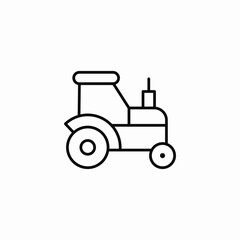 farm tractor icon sign vector