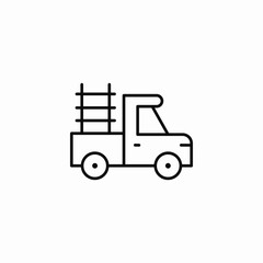 fire truck icon sign vector
