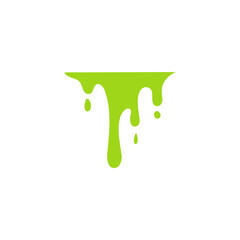 Green dripping slime. Vector illustration