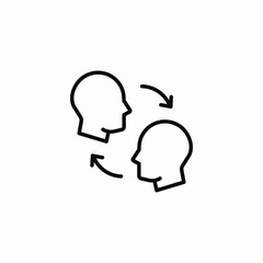 head exchange arrows icon sign vector