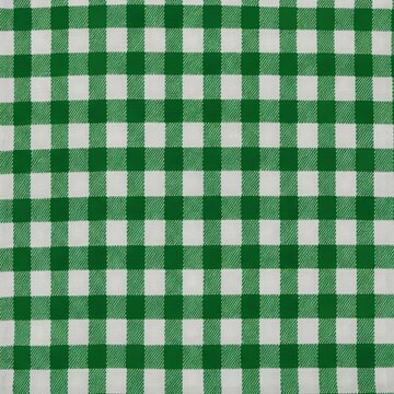 Tecido quadriculado xadrez com tons de verde e branco visto de cima. Papel de parede de pano para piquenique