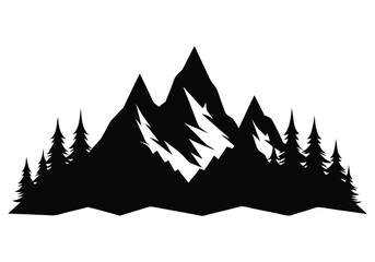 Obraz premium Mountain Forest Tree Landscape Silhouette