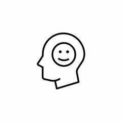 head happy emoticon icon sign vector