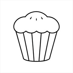 Tasty Muffin line art Logo Vector Design