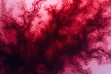 Mesmerizing Ink Swirls: Close-Up Photography of Maroon and Burgundy Blending in Water