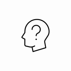 head question mark icon sign vector