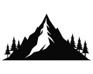 Mountain Forest Tree Landscape Silhouette