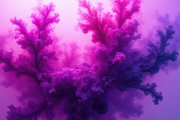 Fototapeta premium Mesmerizing Ink in Water Photography: Swirling Magenta and Lavender Patterns Create Dreamlike Organic Art