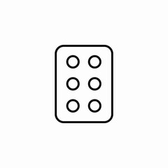 medicine blister icon sign vector