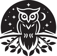 owl on white background