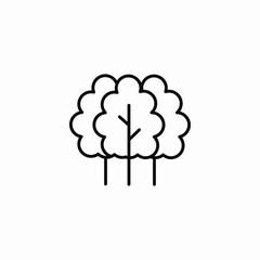 rounded trees group icon sign vector