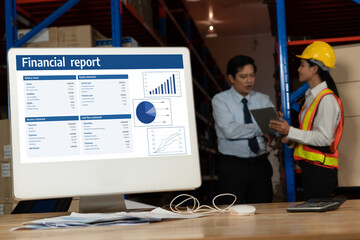 Business data dashboard provide business intelligence analytic for marketing strategy planning snugly with big data set to analyze customer demands and foreseeing business future