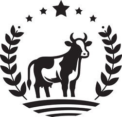 Cow silhouette vector illustration 