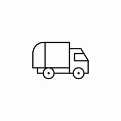 small delivery truck icon sign vector