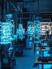 Innovative Aquatic Displays: A Glimpse into a Contemporary Laboratory Setting