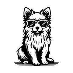 Cute cartoon vector illustration of a dog 