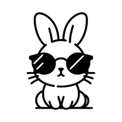 Fototapeta premium Cute cartoon bunny happy animal illustration