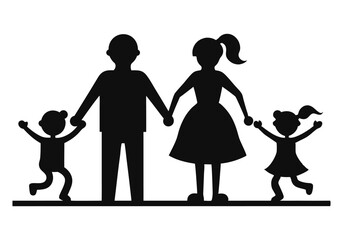 happy family silhouette collection