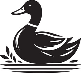 duck on white background