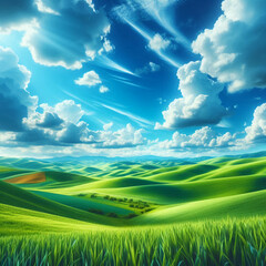 Obraz premium A tropical beach with white sand and turquoise water, clear blue sky, sunny day, wide angle, perfect for travel brochure